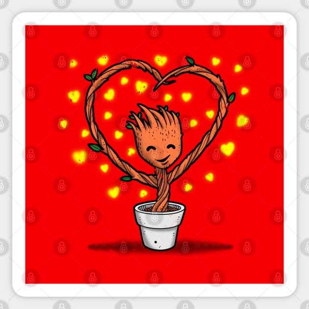 Superhero Of Love Cute Funny Alien Valentine Gift Sticker by BoggsNicolas